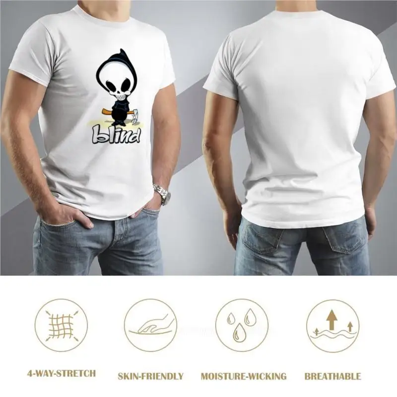 blind skateboards T-Shirt Short sleeve tee boys white t shirts mens clothes black cotton mens t-shirt - Image 3
