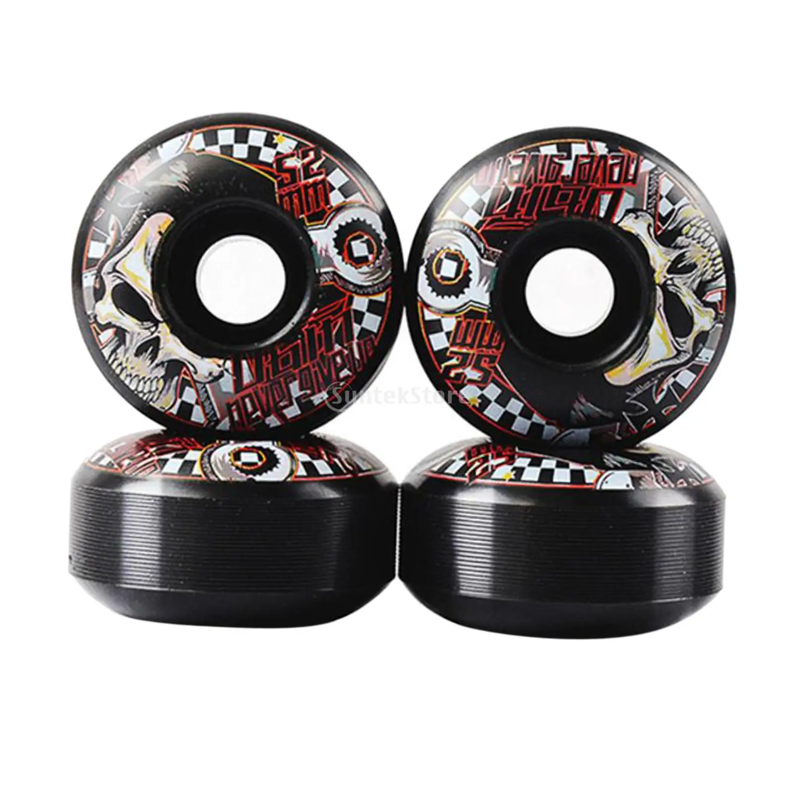 4Pack Cruiser Skateboard Wheels PU Skateboard Wheels Longboard Skateboard Replacement Wheel Set for Basic Skateboarding - Image 2