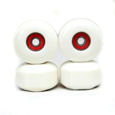 New Black 4Pcs PU Skateboard Wheels 52mm*30mm 100A High-Density Free 8Pcs Bearings Skate Wheel for Skateboard