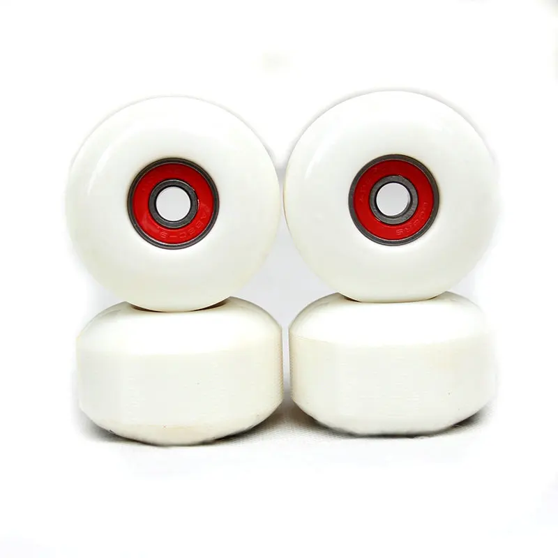 New Black 4Pcs PU Skateboard Wheels 52mm*30mm 100A High-Density Free 8Pcs Bearings Skate Wheel for Skateboard
