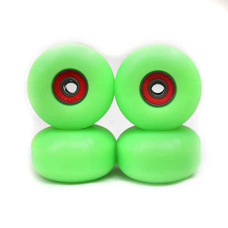 New Black 4Pcs PU Skateboard Wheels 52mm*30mm 100A High-Density Free 8Pcs Bearings Skate Wheel for Skateboard - Image 4