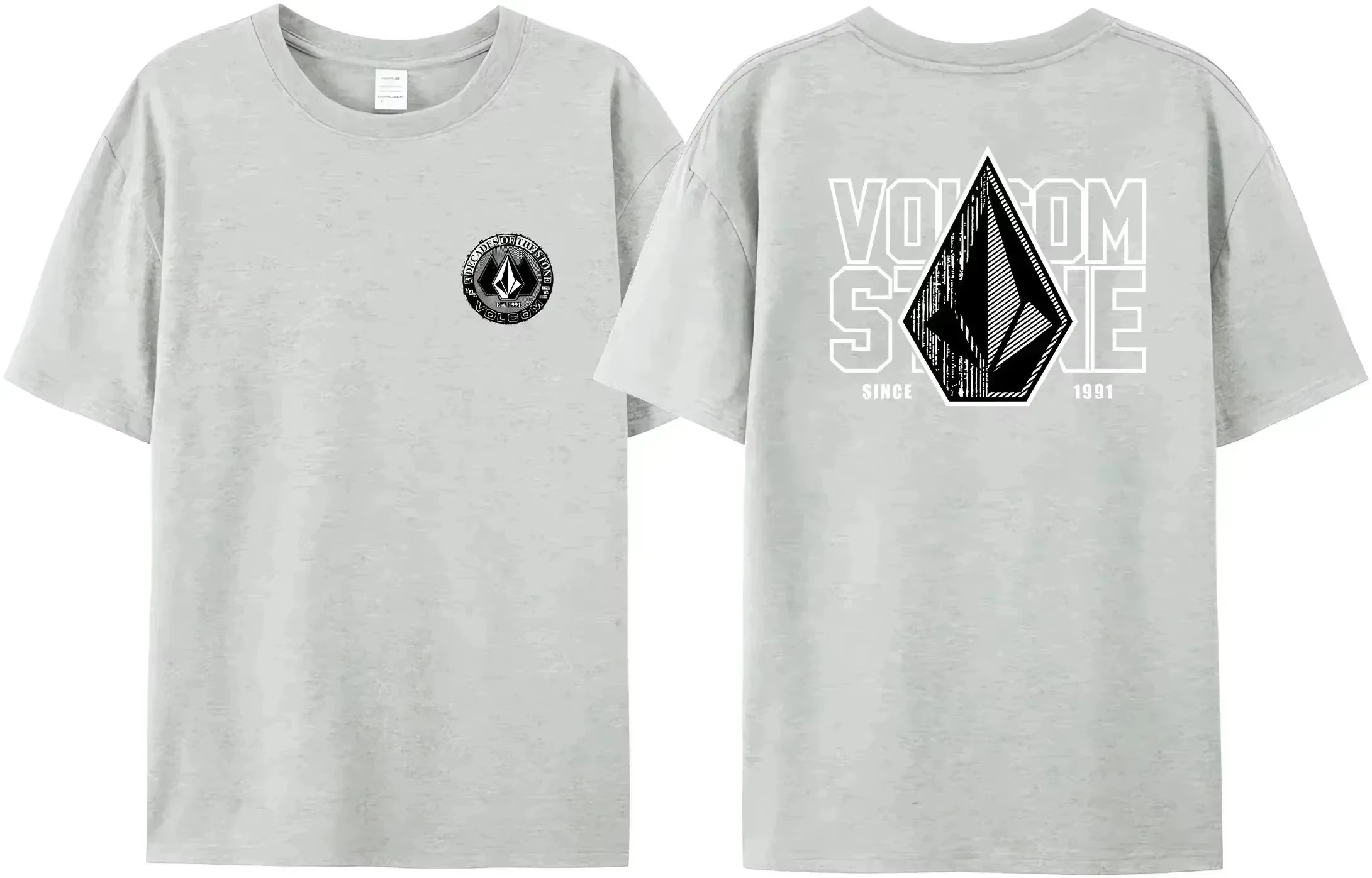 Volcom Obsidian Kid Boy Girls T-shirt Woman Man Clothes Cotton Short Sleeve Tops Summer Tees Fashion High Quality Big Size