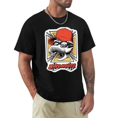 Vintage Birdhouse Tony Hawk Bird House Hook Ups Skate Brand Cartoon Hookups Hook-Ups Grim Reaper(1) T-Shirt