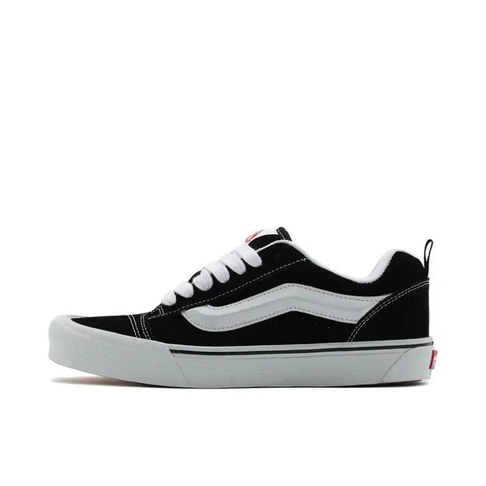 Vans Knu Skool Retro Unisex Black and White Colorway Lightweight, Comfortable, Everyday Low-Top Skate Shoes VN0009QC6BT1 - Image 5
