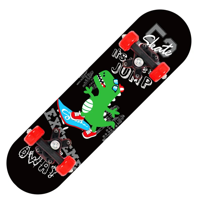 New Cartoon Four-wheel Skateboard Children Beginner Skateboards Maple Wood Deck Skate Board Outdoor Double Rocker Skateboard - Image 5