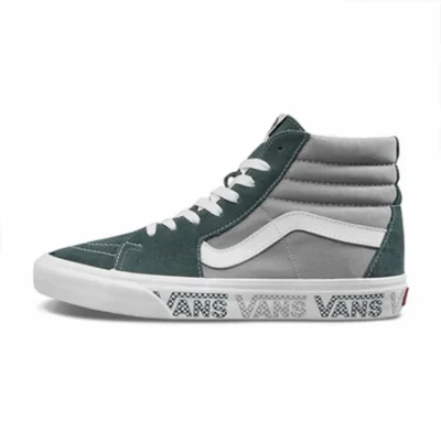 Vans SK8 Letter Trim Design Stylish, Comfortable, Versatile High-Top Skate Shoes Unisex Grey-Green VN0A4BV6X0P