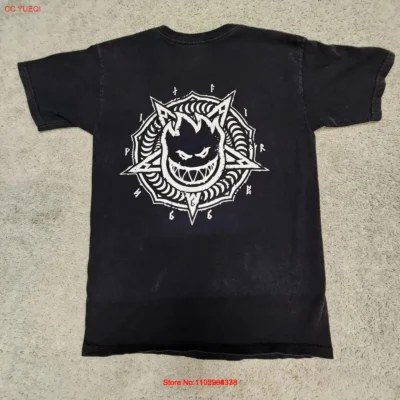 Spitfire Skateboards Pentaburn T Shirt Small Black White Double Sided vintage Washed Stylish Soft Casual Stretched streetwear