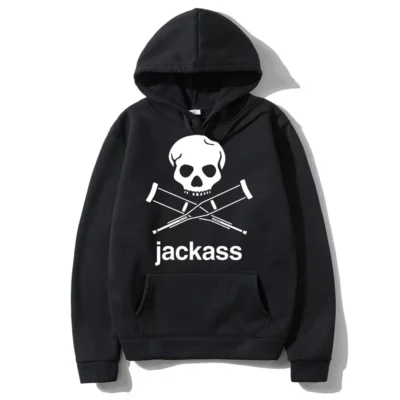 Autumn and Winter New Jackass Hoodie Men's and Women's Pattern Logo Casual Streetwear Retro Slow Running Casual Sports Shirt