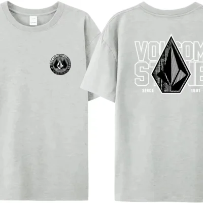 Volcom Obsidian Kid Boy Girls T-shirt Woman Man Clothes Cotton Short Sleeve Tops Summer Tees Fashion High Quality Big Size