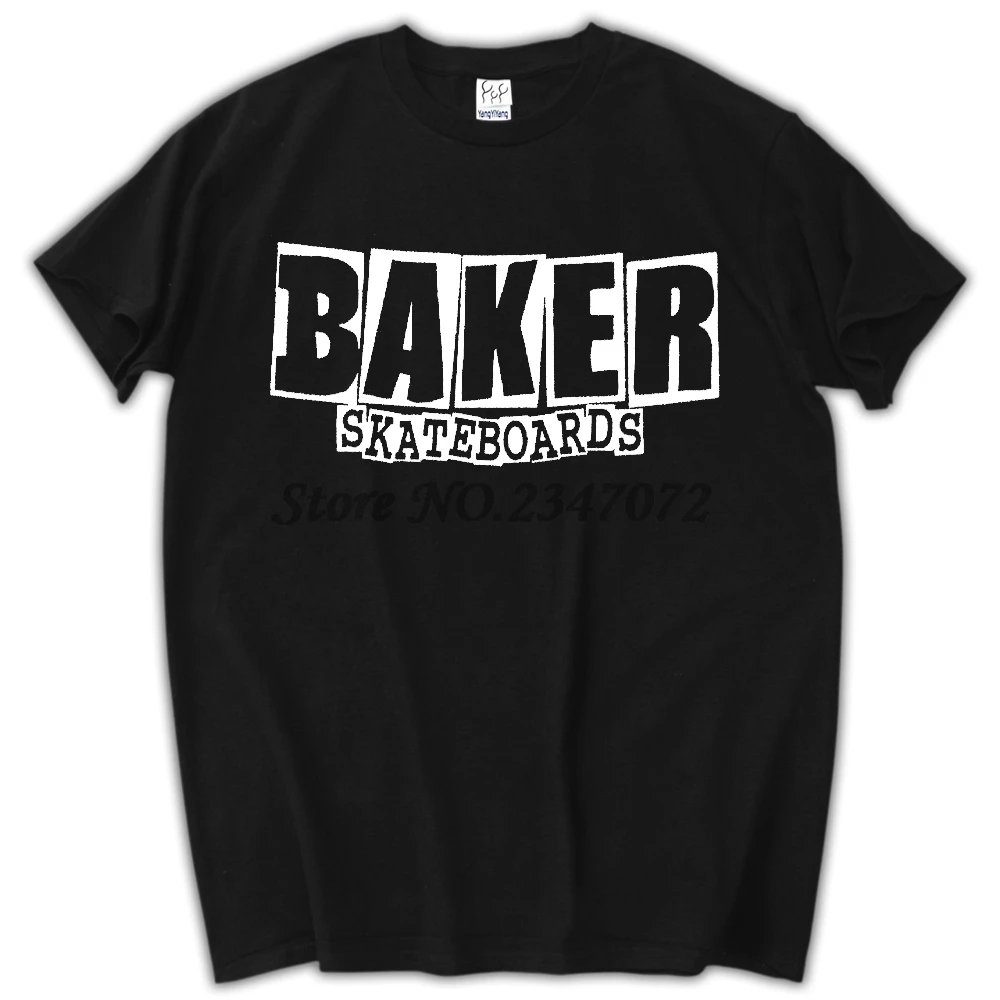 New Baker Skateboards Logo Short Sleeve Black Men's T-Shirt men top tees