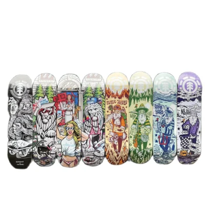 High Quality Skateboard Canadian Maple Deck 7 Ply Free Girptape Pro Skating 7.75/8.0/8.125/8.25/8.375/8.5 Inch Size