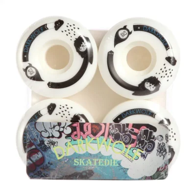 55D 102AH Professional Skateboard Wheels 52x32mm White High Hardness High Rebound Wheels For Double Kick Skateboard