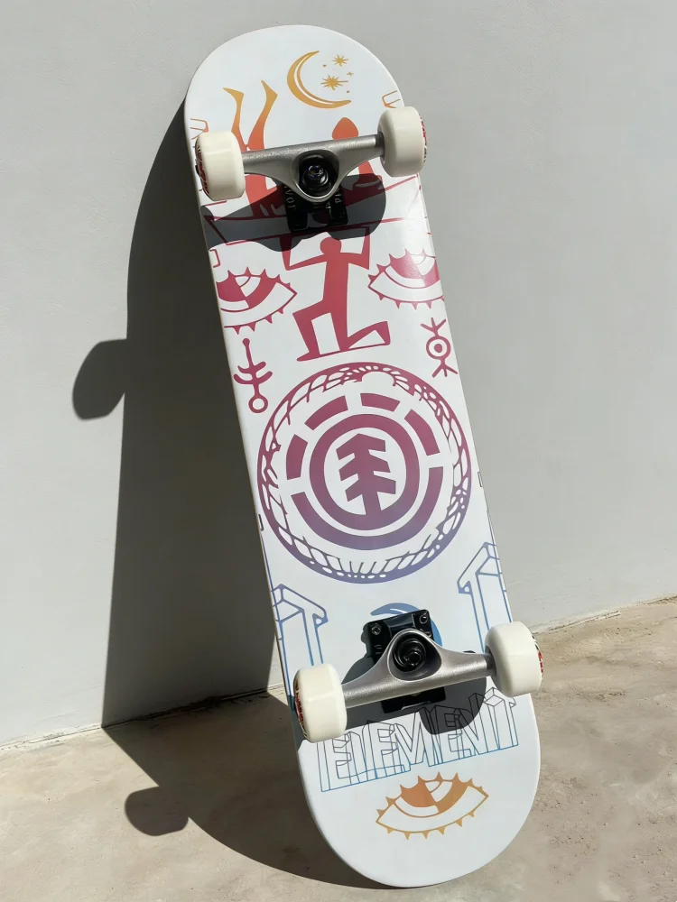 Brand Element Skateboard Longboard Complete 8 Inch Double Kick Skateboard Complete Maple Double Concave Deck Adult Skateboard