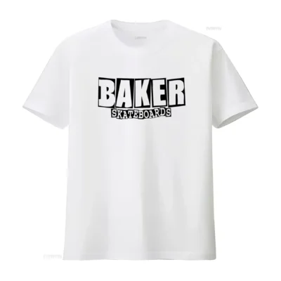 Baker Skateboards Retro 90s Skateboarding T Shirt vintage Washed homme Top For Everyday Wear Casual Stretched Versatile Soft