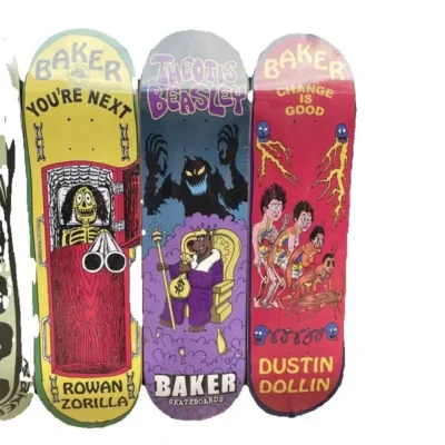 BAKER Skateboard Deck 100% Canada Maple Table Parts Epoxy Glue Cold Pressing Double Rocker 8.0/8.25/8.5 INCH Add Griptape