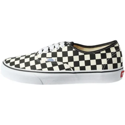 Vans Authentic Golden Coast Black White Checkered Lightweight Low-Top Canvas Skate Shoes Unisex Black/Beige/White VN000W4NDI0
