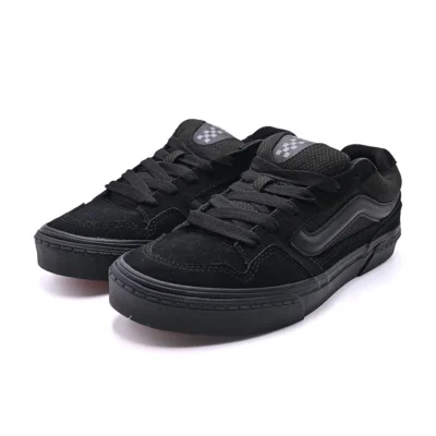Vans Caldrone Round-Toe Low-Top Skate Shoes: Simple and Stylish Men's Casual Low-Top Skate Shoes in Black VN000CXZBKA